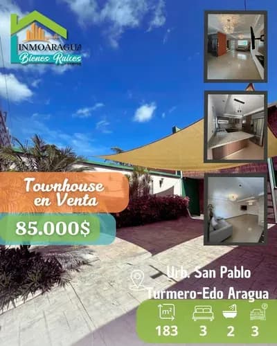 Oportunidad Townhouse En Venta/san Pablo Turmero/pg1112