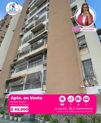 Ofrece Apartamento En Venta Ubicada En Parque Aragua.
