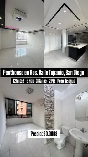 *solo Clientes* Mgb Vende Pent House En Valle Topacio (san Diego)