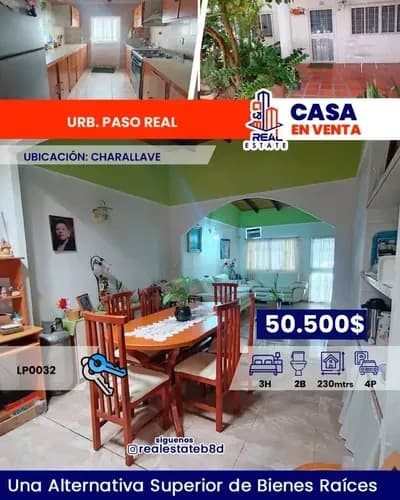 Casa En Venta Urb. Paso Real. Charallave.