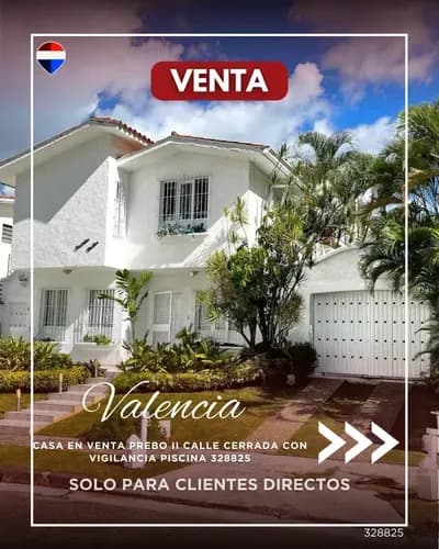 Casa En Venta Prebo Ii Calle Cerrada Con Vigilancia Piscina 328825 Solo Clientes Directos