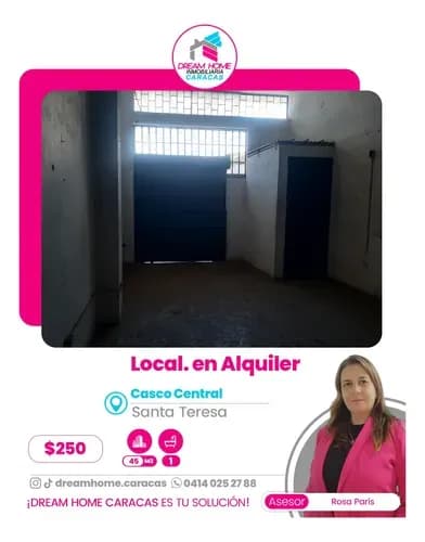 Local Comercial En Alquiler En Santa Teresa Del Tuy - Casco Central
