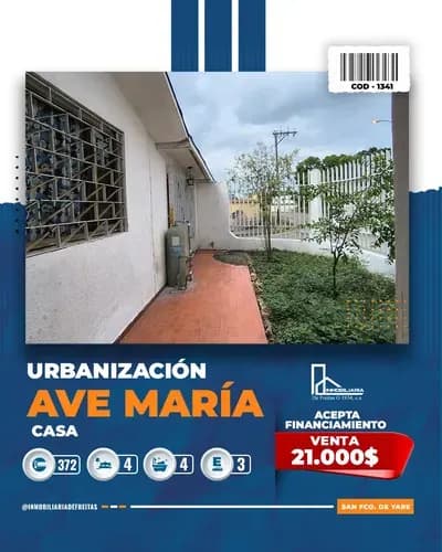 Casa En La Urbanizacion Ave María - San Fco De Yare - Edo. Miranda
