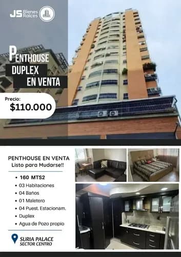 Vende Hermoso Y Amplio Penthouse Ubicado En Estrategico Y Centrica Zona De Maracay. 013jsc