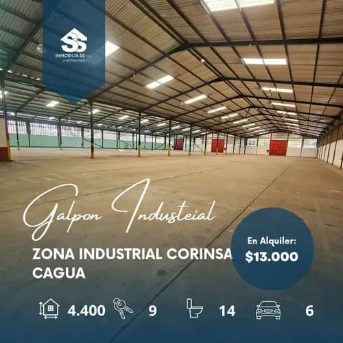 Código: C. V-002 Se Alquila Galpón Industrial - Corinsa - Cagua - Aragua