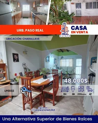 Casa En Venta Urb. Paso Real. Charallave.
