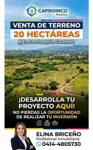 Venta De Excelente Terreno En San Joaquín De 20 Hectáreas
