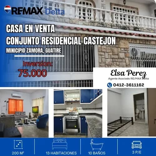 Casa En Venta En El Conjunto Residencial Castejon. Guatire. Codigo Re/max 316583