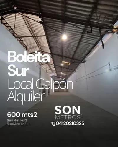 Galpón Local Alquiler Boleita Sur 600 Mts2. Sonmetros2