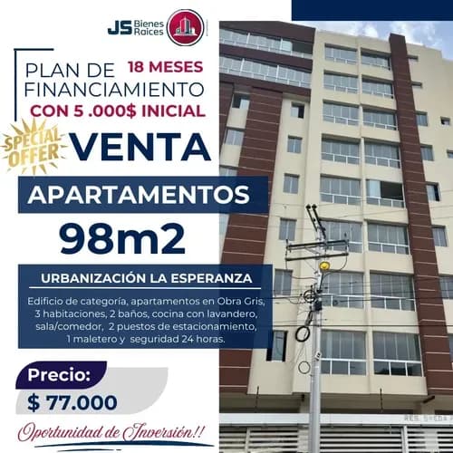 Gran Oportunidad Con Financiamiento Residencias Sweda Palace Urbanización La Esperanza 013jsc