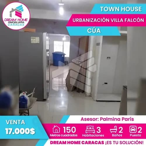 Town House En Venta Urb Villa Falcón - Sector Las Colinas, Cúa