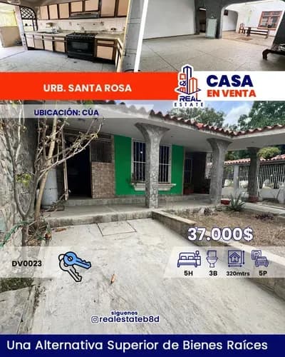 Casa En Venta Urb Santa Rosa - Cúa