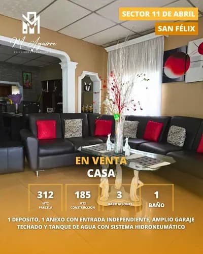 Casa Amplia En Venta En Sector 11 De Abril, San Félix - Ma