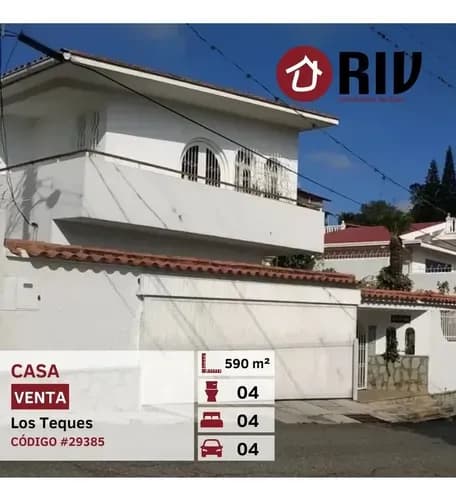 En Venta Hermosa Quinta En Terreno De 590 M2 En La Macarena Sur Los Teques Estado Miranda. Con Elegante División De 2 Niveles Y Excelente Mantenimiento.(riv)