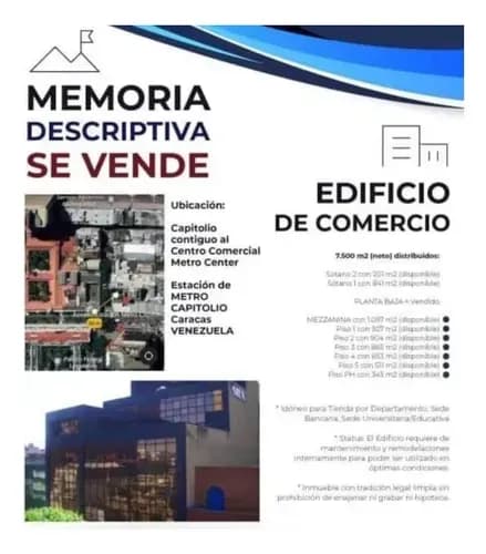 En Venta Edificio En Capitolio Caracas