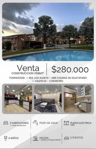 Moderno Townhouse Los Aleros Colinas De Guataparo Mg