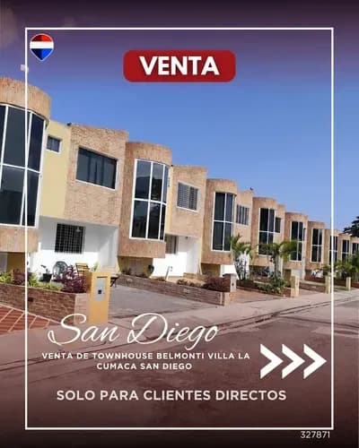 Venta De Townhouse Belmonti Villa La Cumaca San Diego .327871 Solo Clientes Directos