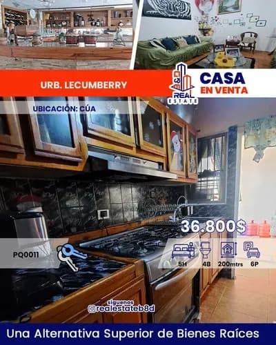 Casa En Venta Urb. Lecumberry / Cúa