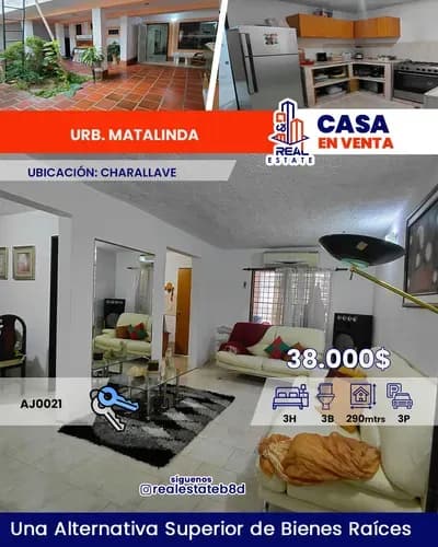 Casa En Venta Urbanización Matalinda / Charallave.