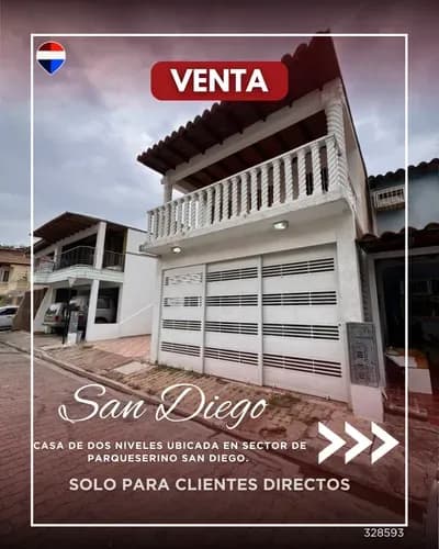 Casa De Dos Niveles Ubicada En Sector De Parqueserino San Diego. 328593 Solo Clientes Directos