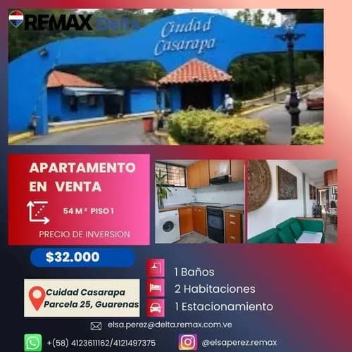 Apartamento En Venta Cuidad Casarapa Parcela N°25 Baja Guarenas. Código Re/max: 320442