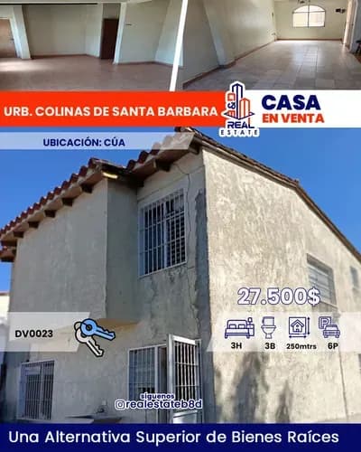 Casa En Venta Urb. Colinas De Sta Bárbara / Cúa