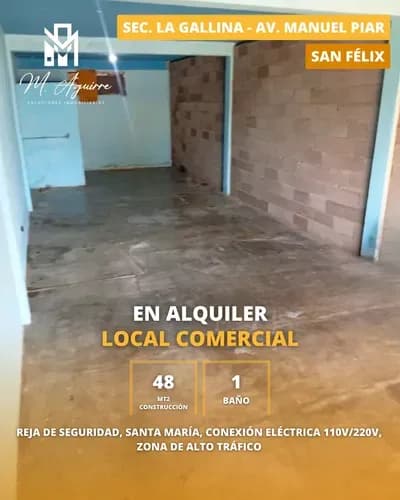 Local Comercial En Alquiler Sector La Gallina, Av. Manuel Piar - San Félix - Pl