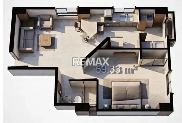 Residencias Estancia Suite. Apartamento Tipo Estudio