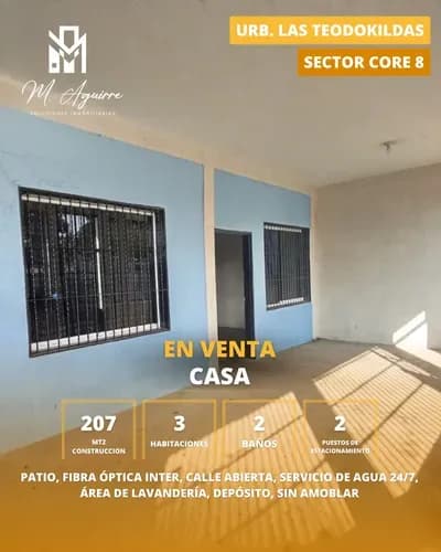 Casa En Venta En La Urbanización Las Teodokildas, Sector Core 8, Puerto Ordaz - Ac