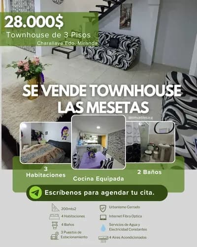 Casa Townhouse En Las Mesetas Cua-charallave