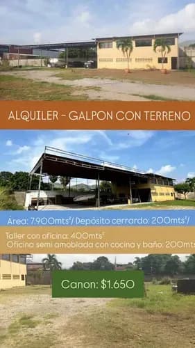 Tre009 Solo Clientes Alquilo Galpon Con Terreno - San Diego Sector Campo Solo - Jarales