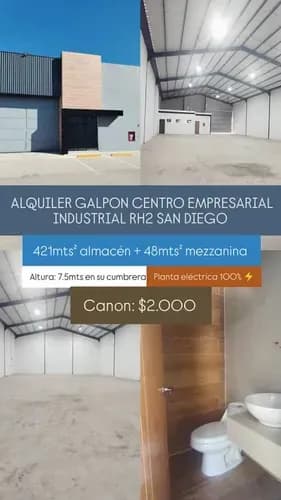Tre009 Solo Clientesse Alquila Galpón De 469m2 En Lo Mas Exclusivo De Carabobo, Centro Empresarial Industrial Rh2 En San Diego.