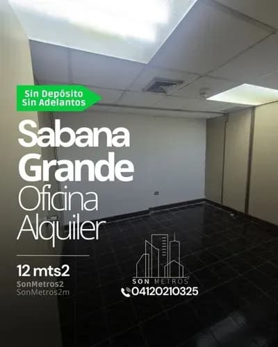 Oficina Alquiler Sabana Grande 12 Mts2. Sonmetros2