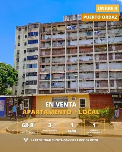 Apartamento Con Local En Venta, Unare Ii, Puerto Ordaz (jt)