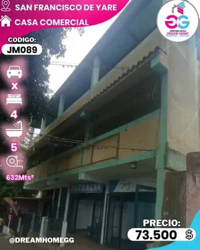 Casa 3 Niveles Centro En San Francisco De Yare Ideal Para Uso Comercial / Residencial