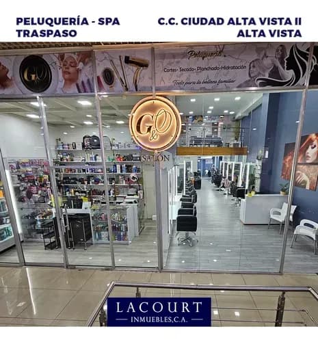 En Venta Traspaso De Registro Mercantil De Fondo De Comercio De Peluqueria / Spa Con Financiamiento, Mobiliario E Inventario, 100% Operativo En El C.c. Ciudad Alta Vista Ii - Puerto Ordaz Edo Bolivar