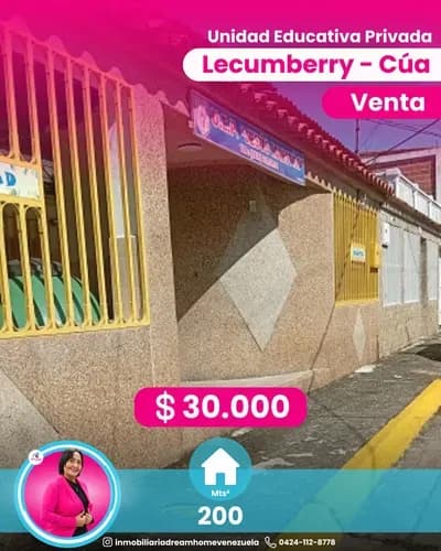 Unidad Educativa Privada En Venta Urb. Lecumberry - Cúa