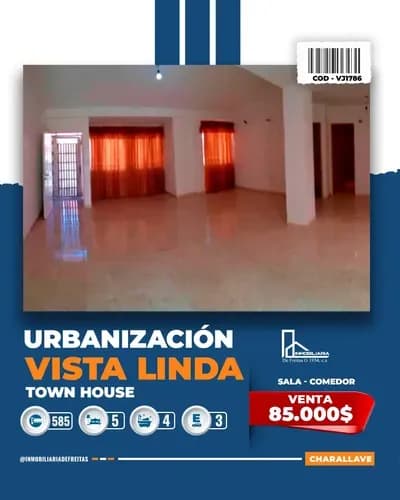 Town House En Venta En Urbanización Vista Linda. Charallave