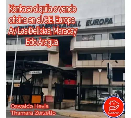 Konkasa Alquila Oficina En El Centro Empresarial Europa, Av Las Delicias, Maracay Edo Aragua