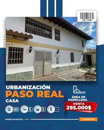 Casa En La Urbanización Paso Real- Charallave.