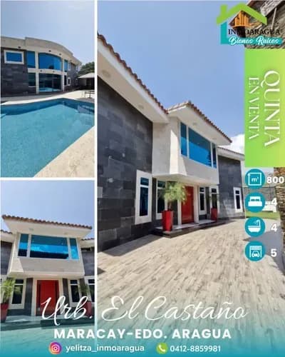 Exclusiva Quinta En Venta/ El Castaño/ Yp1390