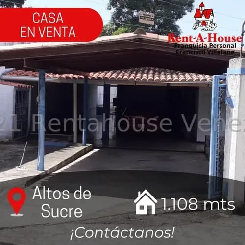 En Venta Estupenda Casa Con Amplio Jardín Ubicada En Altos De Sucre #23-17985 Cv