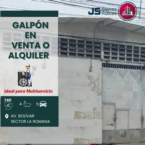Vende Una Amplio Galpon Ubicada En La Av. Bolívar, Sector La Romana, En Maracay, Aragua.013jsc