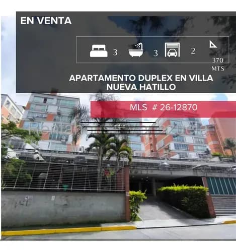 Apartamento Duplex En Villa Nueva Hatillo Mls #26-12870