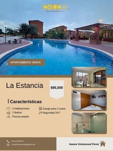 ¡apartamento En Venta En La Estancia!