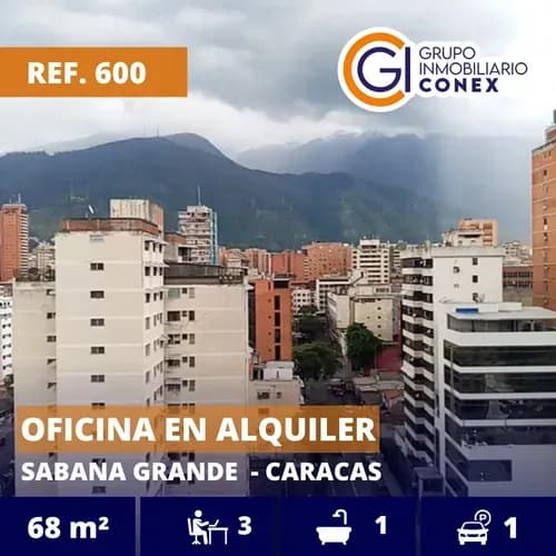 Se Alquila Oficina 68m2 Sabana Grande- Caracas 1455