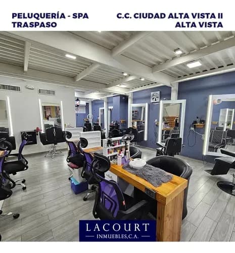 Traspaso De Registro Mercantil De Peluquería / Spa Con Financiamiento, Mobiliario E Inventario. Ubicado En El C.c. Ciudad Alta Vista Ii - Puerto Ordaz