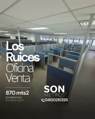 Oficina Venta Los Ruices 870 Mts2. Incluye 12 Puestos De Estacionamiento. Sonmetros2