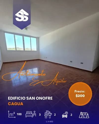 Alquiler De Apartamento $200 Edificio San Onofre Piso 5 Apto 5-3 (100 Metros)