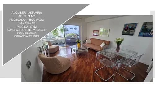 Alquiler, Altamira Apartamento 74 Amoblado